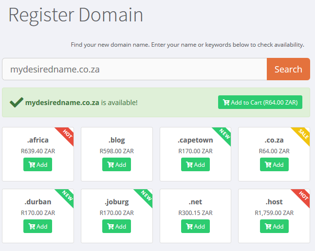 Domain Registration Step 3